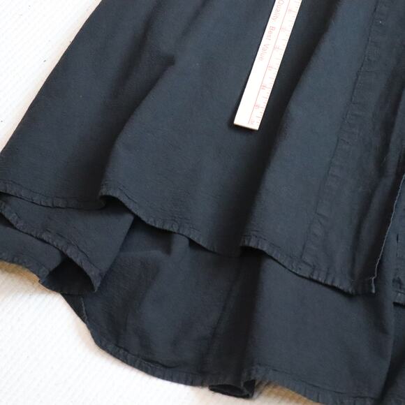 Vintage barely worn Alejandro Julian Black Button Front Dress Small Beaded Patch - Picture 5 of 8